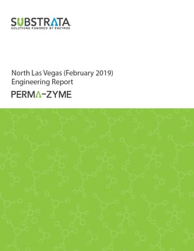 Cover of an engineering report showing efficacy of Perma-Zyme on soil in North Las Vegas